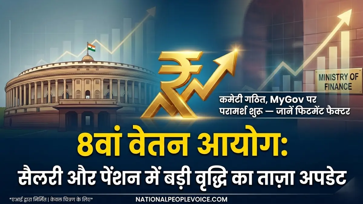 8वें वेतन आयोग के तहत केंद्रीय कर्मचारियों की बेसिक सैलरी और पेंशन में बढ़ोतरी का ताज़ा अपडेट